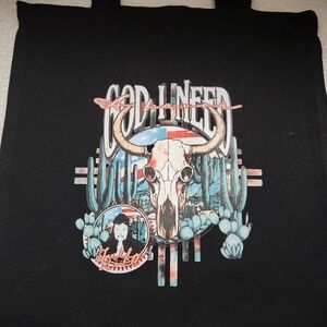 Jelly Roll printed Black Canvas tote. Dtf print 1 side. 14w x 15h